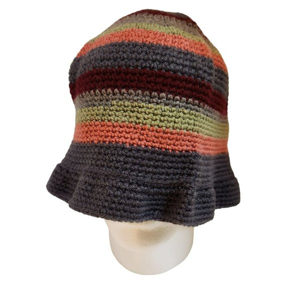 Bucket Hat multicolor handknit - Picture 3 of 5